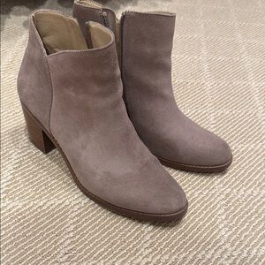 Lands' End Women's Ankle Boots - Taupe Suede